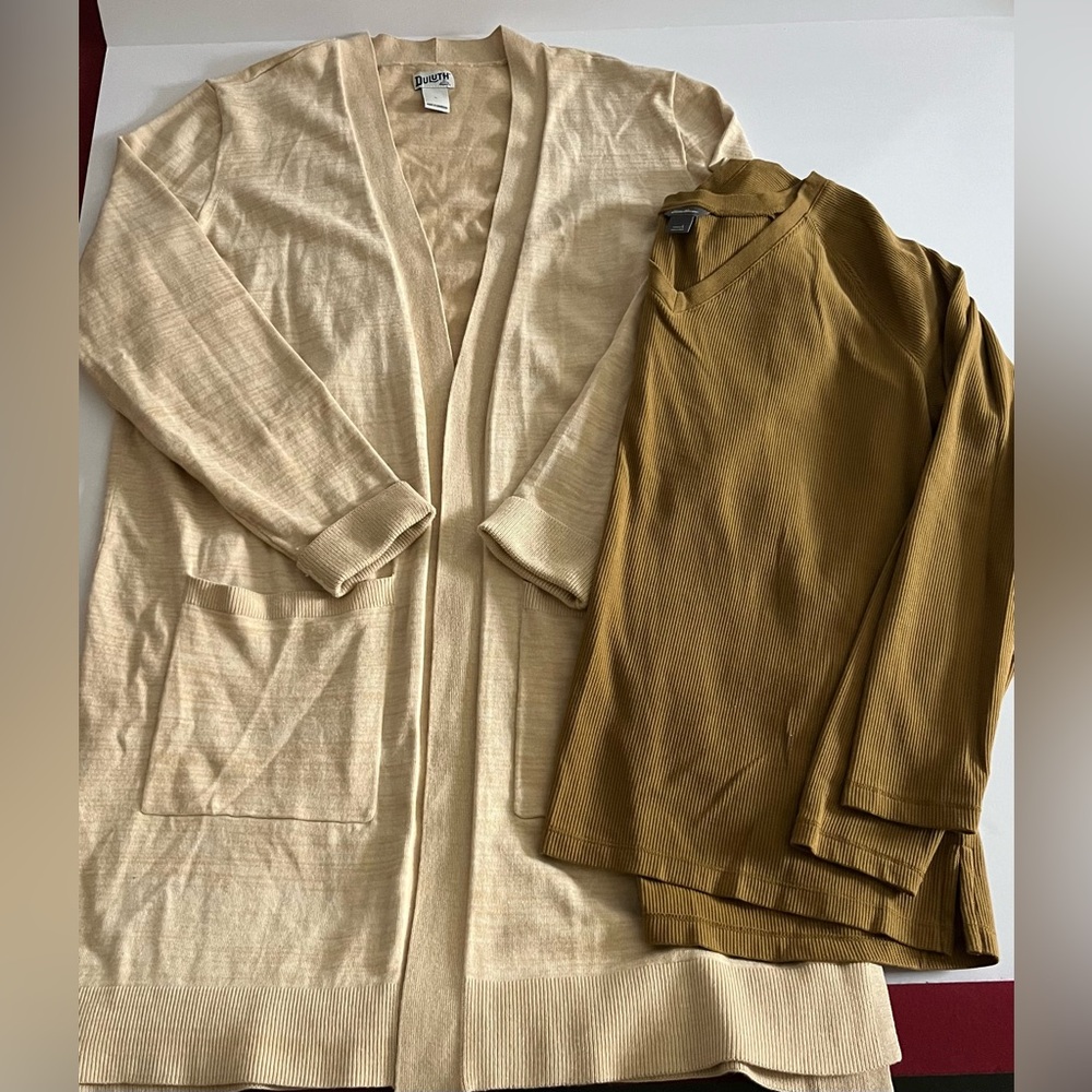 Eddie Bauer/ Duluth Trading Bundle Women’s Cardigan and Long Sleeve